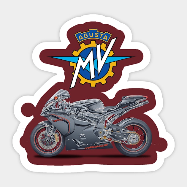 MV Agusta CC Sticker by upperdeckertees